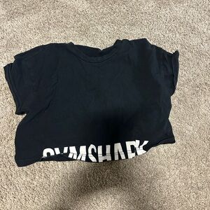 Gymshark Black Tee with White Logo